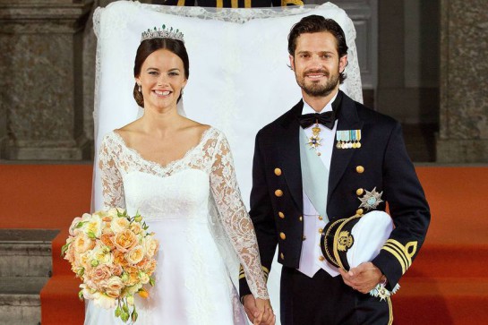 Prince Carl Philip and Princess Sofia after their religious wedding at the Palace Chapel in Stockholm, Sweden, 13 June 2015. Photo: Albert Nieboer/RPE/NETHERLANDS OUT - NO WIRE SERVICE -