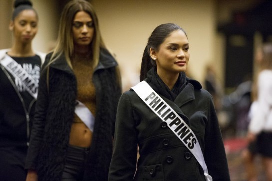 Miss Philippines 2015 Pia Alonzo Wurtzbach rehearses for the upcoming Miss Universe telecast while at Planet Hollywood Resort and Casino in Las Vegas, Nevada, December 12, 2015. The 2015 Miss Universe contestants are touring, filming, rehearsing and preparing to compete for the DIC Crown in Las Vegas, to be televised on December 20. REUTERS/The Miss Universe Organization/Darren Decker/Handout via Reuters ATTENTION EDITORS - THIS PICTURE WAS PROVIDED BY A THIRD PARTY. REUTERS IS UNABLE TO INDEPENDENTLY VERIFY THE AUTHENTICITY, CONTENT, LOCATION OR DATE OF THIS IMAGE. EDITORIAL USE ONLY. NOT FOR SALE FOR MARKETING OR ADVERTISING CAMPAIGNS. NO RESALES. NO ARCHIVE. THIS PICTURE IS DISTRIBUTED EXACTLY AS RECEIVED BY REUTERS, AS A SERVICE TO CLIENTS.