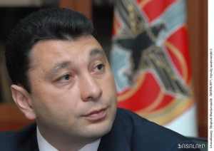 RPA (HHK) secretary Eduard Sharmazanov holds a press conference at the RPA (HHK) central office